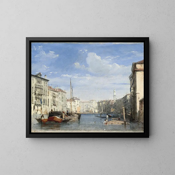 Le Grand Canal - Richard Parkes Bonington — kehystetty taideteos seinällä