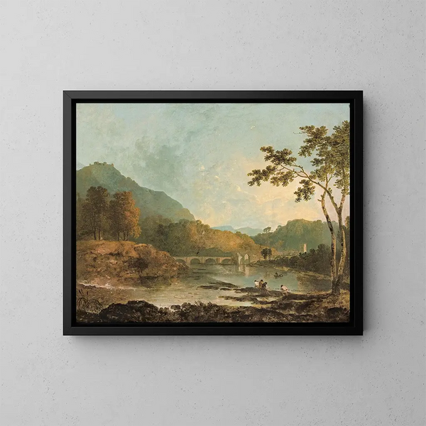 Dinas Bran -taidetuoli Llangollenista - Richard Wilson — kehystetty taideteos seinällä