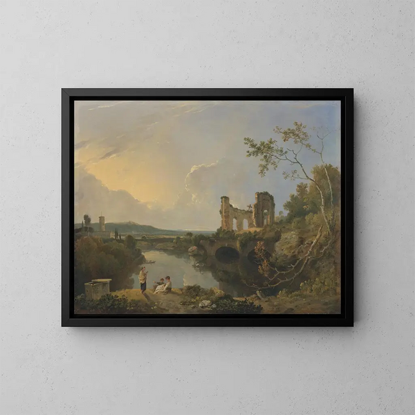 Maisema Italiaa aamulla - Richard Wilson — kehystetty taideteos seinällä