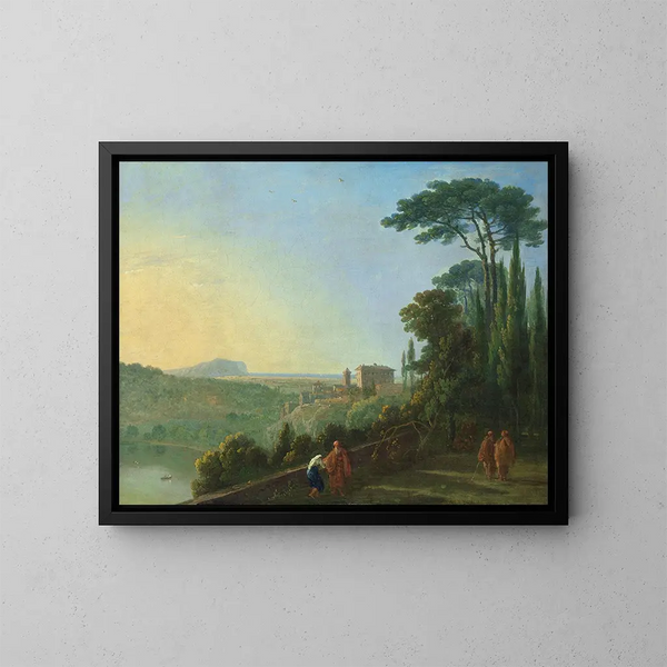 Lac Nemi ja Genzano luostariterassilta - Richard Wilson — kehystetty taideteos seinällä