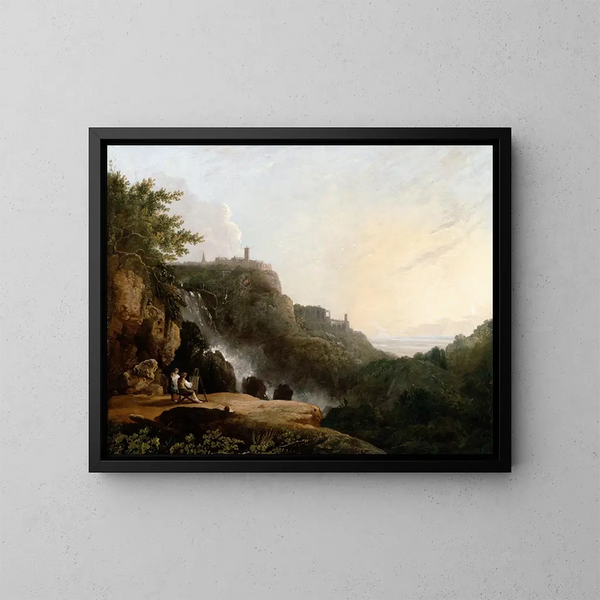 Näkymä Tivolista, Cascatelles ja Mecène-villa - Richard Wilson — kehystetty taideteos seinällä