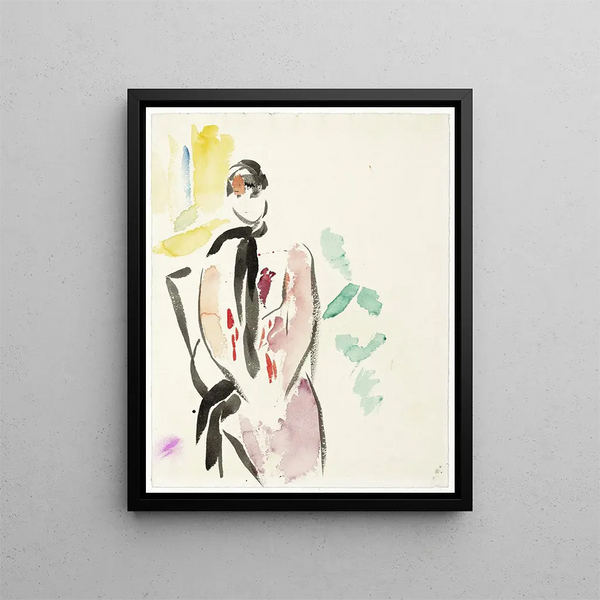 Esquisse pour un portrait de Mme De Carnire-Wouters, épouse de l'artiste - Rik Wouters — kehystetty taideteos seinällä