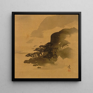 Rivage avec des oiseaux - Shibata Zeshin