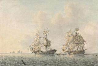 Robert Cleveley - An English ManofWar Taking Possession of a Ship.webp