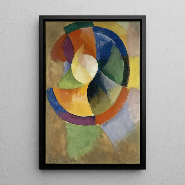 Pyöreät muodot, Aurinko nro 2 - Robert Delaunay — kehystetty taideteos seinällä