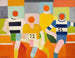 Juoksijat - Robert Delaunay — näkymä teoksesta