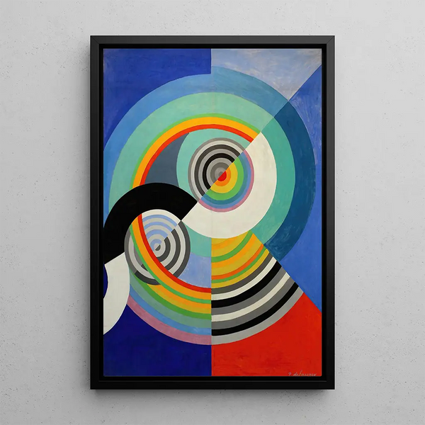 Rytmi nro 3 - Robert Delaunay — kehystetty taideteos seinällä