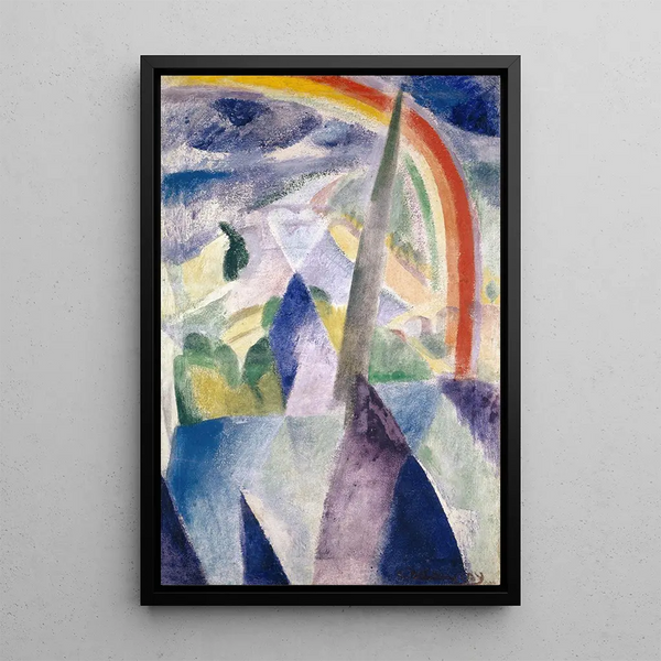 La flèche de Notre-Dame Vue de Paris Notre-Dame - Robert Delaunay — kehystetty taideteos seinällä
