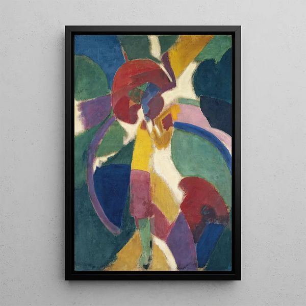 Femme avec une ombrelle - Robert Delaunay — kehystetty taideteos seinällä