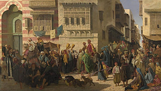 Robert Dowling - A Sheikh and his son entering Cairo on their return from a pilgrimage to Mecca.webp