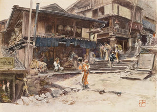 Robert Frederick Blum - A Street In Ikao Japan.webp