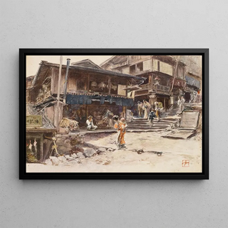 Robert Frederick Blum - A Street In Ikao Japan.webp