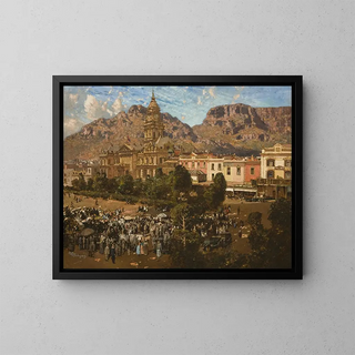 Cape Townin kaupungintalosta 1917 - Robert Gwelo Goodman — kehystetty taideteos seinällä