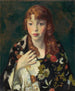 Edna Smith dans un wrap japonais - Robert Henri — näkymä teoksesta