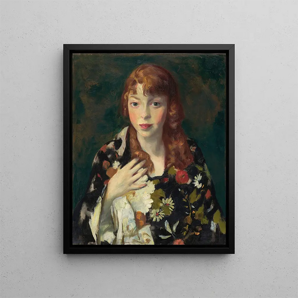 Edna Smith dans un wrap japonais - Robert Henri — kehystetty taideteos seinällä