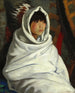 Fille indienne dans une couverture blanche - Robert Henri — näkymä teoksesta