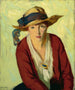 Le chapeau de plage - Robert Henri — näkymä teoksesta