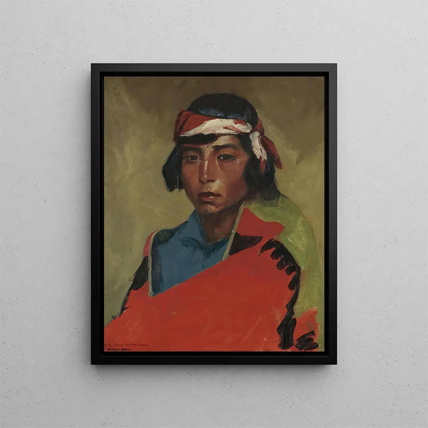 Nuori mies Tesuque-kylästä - Robert Henri — kehystetty taideteos seinällä