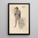 Études de figures: un ouvrier agricole, M. Samuel le maître de dessin allongé et somnolent, et une esquisse légère d'un homme avec un chapeau - Robert Hills — kehystetty taideteos seinällä