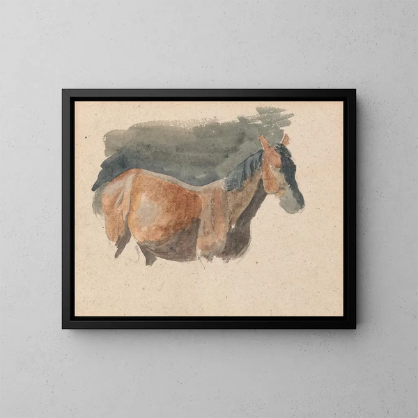 Esquisse d'un cheval - Robert Hills — kehystetty taideteos seinällä