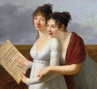 Robert Jacques Franois Lefvre - Portrait Of Two Elegantly Dressed Ladies.webp