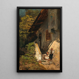 Robert Russ - Children before the Farmhouse Klausen South Tyrol.webp
