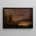 maisemasta järven kanssa - Robert S. Duncanson — kehystetty taideteos seinällä