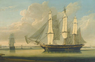 Robert Salmon - A Fully Rigged Ship In The Thames off Woolwich.webp