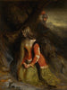 Une dame et son chevalier errant, peut-être une scène d'Ivanhoé - Robert Scott Lauder — näkymä teoksesta