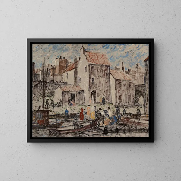 La fête en bateau - Robert Spencer — kehystetty taideteos seinällä