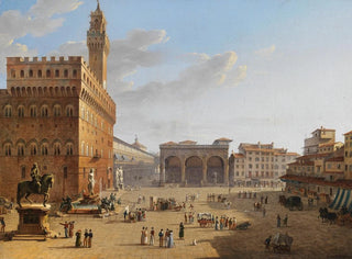 Place de la Signoria Florence - Roberto Roberti — näkymä teoksesta