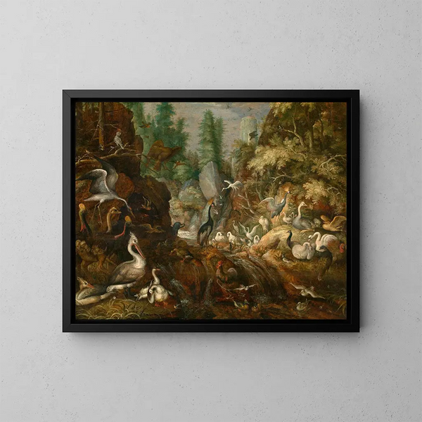 Paradis des oiseaux - Roelant Savery — kehystetty taideteos seinällä