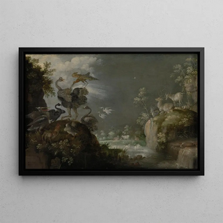 Roelant Savery - Paradijselijk landschap met dieren.webp
