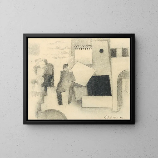 Nimetön - Roger de La Fresnaye — kehystetty taideteos seinällä