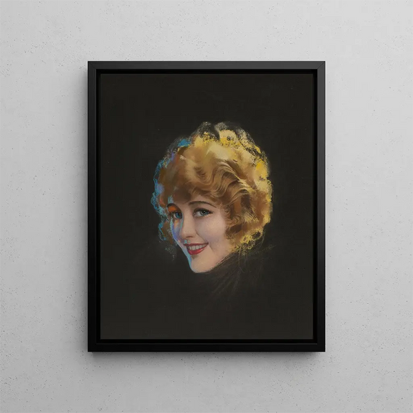 Portrait de Pearl White - Rolf Armstrong — kehystetty taideteos seinällä
