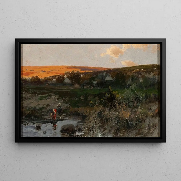 Roman Kazimierz Kochanowski - Landscape at sunset.webp