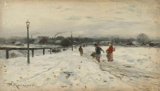 Roman Kazimierz Kochanowski - Suburban winter landscape.webp