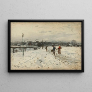 Roman Kazimierz Kochanowski - Suburban winter landscape.webp