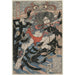 Maalauksen jäljennös Rori Hakuchō Chōjun (de la série Les 108 héros du roman Shui Hu Zhuan) - Utagawa Kuniyoshi