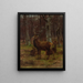 Cerf et biches dans la forêt d'automne - Rosa Bonheur — kehystetty taideteos seinällä