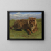 Lionne au repos - Rosa Bonheur — kehystetty taideteos seinällä