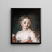 Nuori nainen laakeriseppelellä - Rosalba Carriera — kehystetty taideteos seinällä