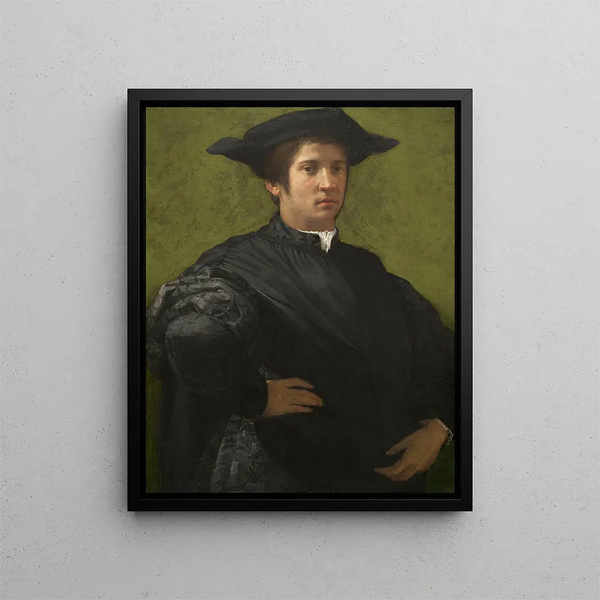 Portrait d'un homme - Rosso Fiorentino — kehystetty taideteos seinällä