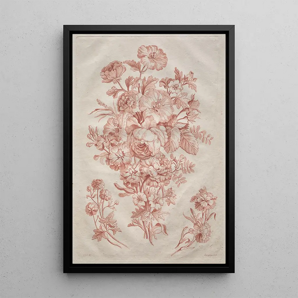 Bouquet de fleurs - Roubillac — kehystetty taideteos seinällä