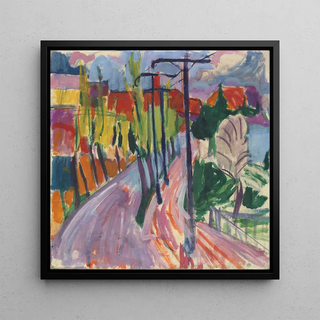 Route avec des arbres près de Freidorf - Hermann Scherer