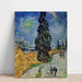 Maalauksen jäljennös Ruutu kuolleen mäntypuun ja tähden kanssa - Vincent van Gogh