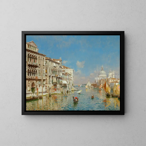 Le Grand Canal, Venetsia - Rubens Santoro — kehystetty taideteos seinällä