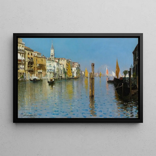 Rubens Santoro - View Across The Grand Canal From Dorsoduro With The Bell Tower Of San Marco.webp