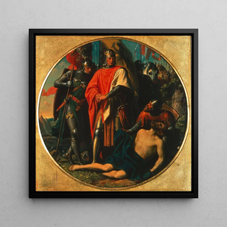 Rudolf I de Habsbourg sur le corps d'Ottokar à Drnkrut 1278 - Karl von Blaas