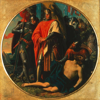 Rudolf I de Habsbourg sur le corps d'Ottokar à Drnkrut 1278 - Karl von Blaas